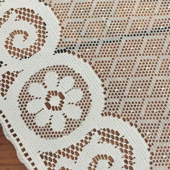 Lace Fabric Ivory 18” Wide Country Floral 9.5 yard - Picture 2 of 3